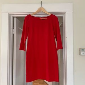 Banana Republic knit ponte stretch red dress